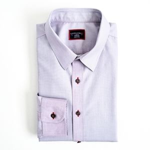 NEW Untuckit Sport Shirt Casual Button Up Poplin Cotton Light Purple Mens L